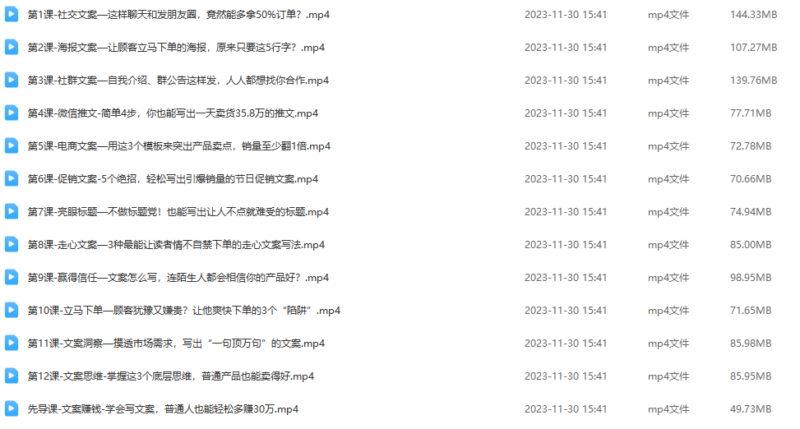 12堂赚钱必学文案课:让你的文案变成印钞机【完结】-52banz.cn我爱搬砖网|52搬砖-我爱搬砖网