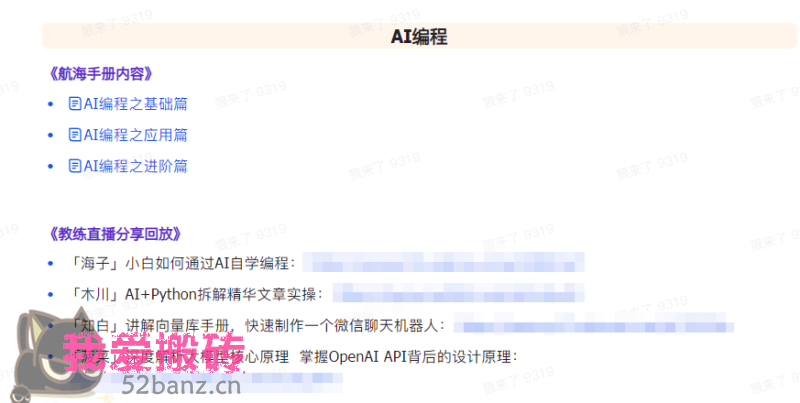 图片[5]|AI破局手册+教练分享合集：AI提示词/AI+小红书 /AI+公众号/AI+绘画/AI编程-52banz.cn|52搬砖-我爱搬砖网