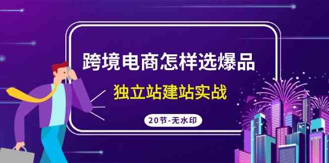 跨境电商怎样选爆品，独立站建站实战|52搬砖-我爱搬砖网