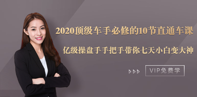 2020顶级车手必修的10节直通车课：亿级操盘手手把手带你七天小白变大神|52搬砖-我爱搬砖网