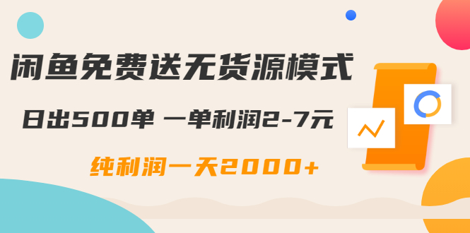 闲鱼免费送无货源模式是如何日出500单的？一单利润2-7元 纯利润一天2000+|52搬砖-我爱搬砖网