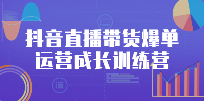 抖音直播带货爆单运营成长训练营，手把手教你玩转直播带货|52搬砖-我爱搬砖网