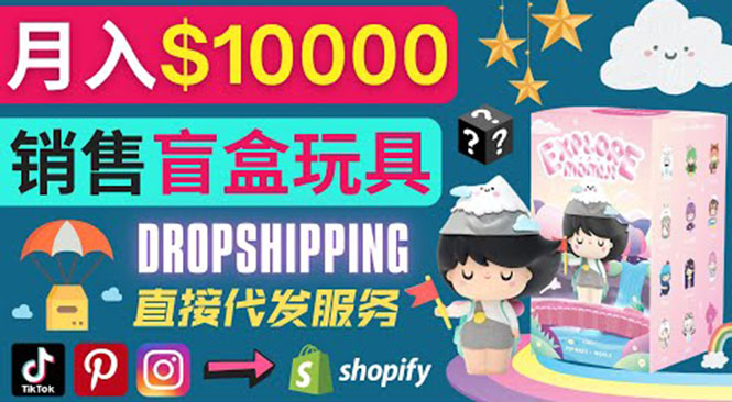 Dropshipping+ Shopify推广玩具盲盒赚钱：每单利润率30%, 月赚1万美元以上|52搬砖-我爱搬砖网