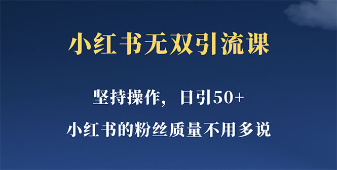 小红书无双课一天引50+女粉，不用做视频发视频，小白也很容易上手拿到结果|52搬砖-我爱搬砖网