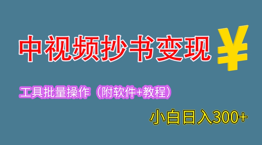 2023中视频抄书变现，一天300+，特别适合新手操作的副业|52搬砖-我爱搬砖网