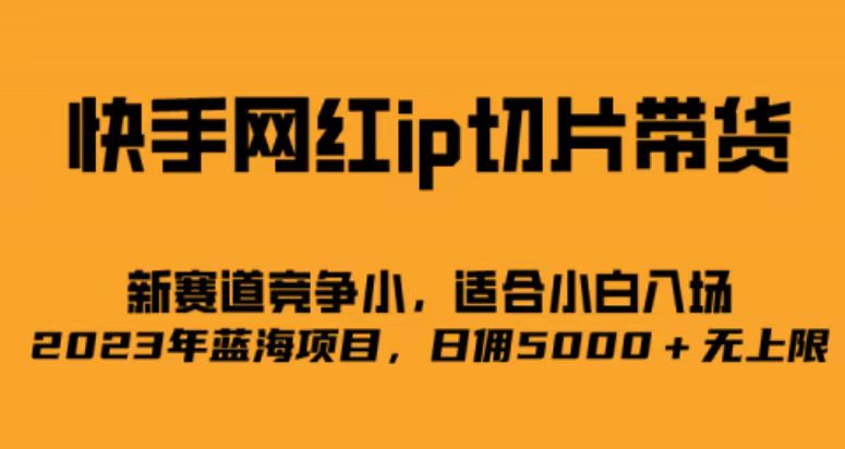 快手网红ip切片新赛道，竞争小事，适合小白  2023蓝海项目|52搬砖-我爱搬砖网