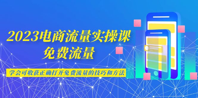 2023电商流量实操课-免费流量，学会可收获正确打开免费流量的技巧和方法|52搬砖-我爱搬砖网