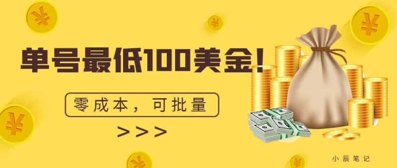 单号最低100美金，零成本，小白无脑操作。可复制，可扩大。|52搬砖-我爱搬砖网