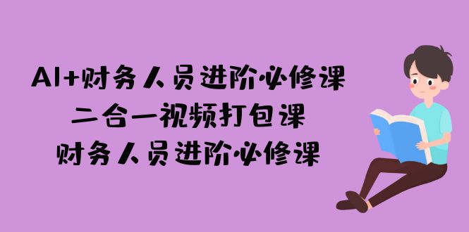 AI + 财务人员进阶必修课二合一视频打包课，财务人员进阶必修课|52搬砖-我爱搬砖网