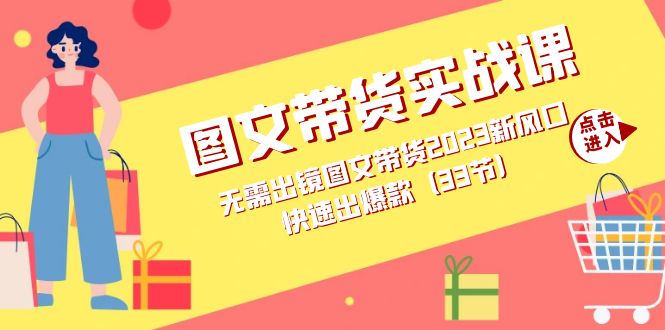 图文带货实战课：无需出镜图文带货2023新风口，快速出爆款|52搬砖-我爱搬砖网