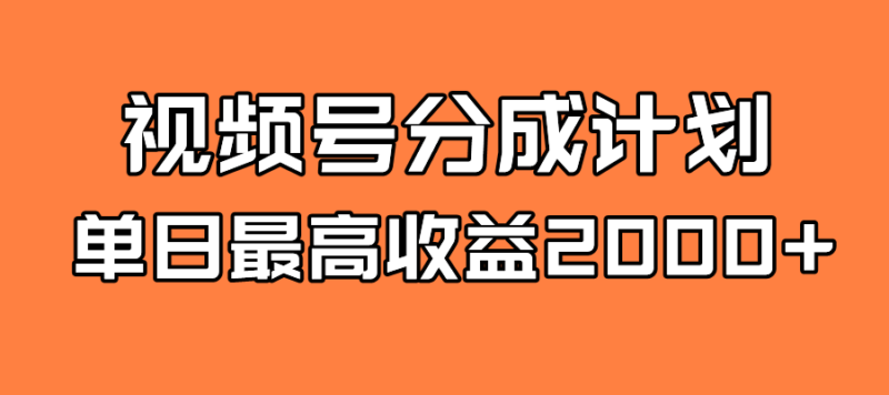 全新蓝海 视频号掘金计划 日入2000+|52搬砖-我爱搬砖网
