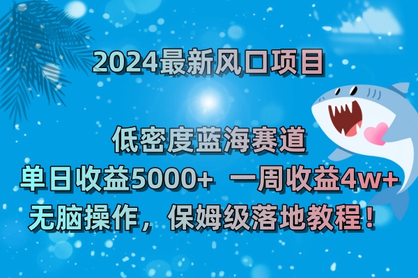 2024最新风口项目 低密度蓝海赛道，日收益5000+周收益4w+ 无脑操作，保…|52搬砖-我爱搬砖网