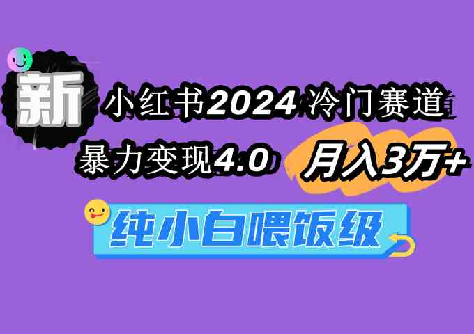 小红书2024冷门赛道 月入3万+ 暴力变现4.0 纯小白喂饭级|52搬砖-我爱搬砖网