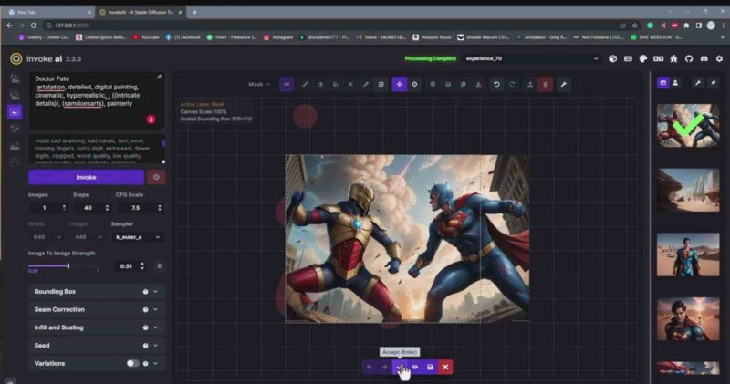 Invoke AI 绘画教程-零基础创作可以销售的完美插图-49节-中英字幕|52搬砖-我爱搬砖网
