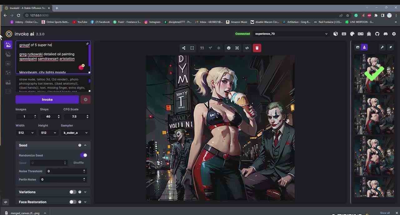 图片[5]|Invoke AI 绘画教程-零基础创作可以销售的完美插图-49节-中英字幕|52搬砖-我爱搬砖网