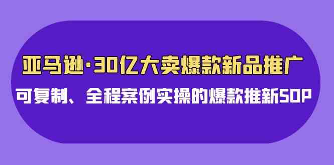 亚马逊30亿·大卖爆款新品推广，可复制、全程案例实操的爆款推新SOP|52搬砖-我爱搬砖网