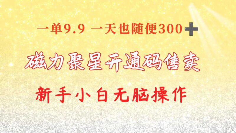 快手磁力聚星码信息差 售卖  一单卖9.9  一天也轻松300+ 新手小白无脑操作|52搬砖-我爱搬砖网
