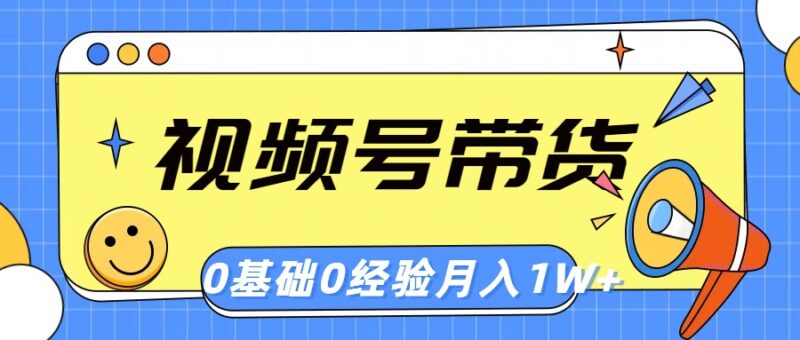 视频号轻创业带货,零基础,零经验,月入1w+|52搬砖-我爱搬砖网