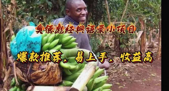 奥德彪经典语录小项目，爆款推荐，易上手，收益高|52搬砖-我爱搬砖网