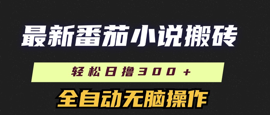 最新番茄小说搬砖，日撸300＋！全自动操作，可矩阵放大|52搬砖-我爱搬砖网