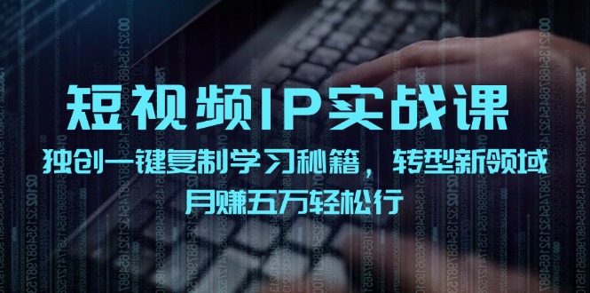 短视频 IP实战课，独创一键复制学习秘籍，转战新领域，月赚五万轻松行|52搬砖-我爱搬砖网