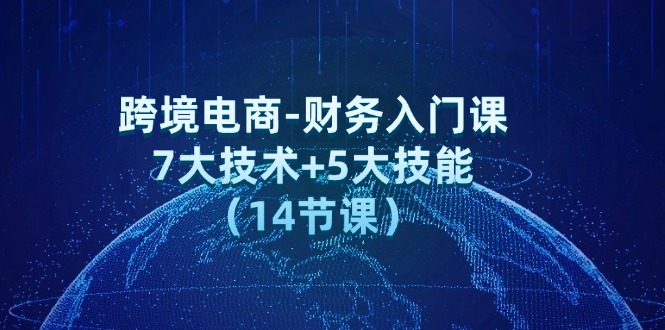 跨境电商-财务入门课：7大技术+5大技能|52搬砖-我爱搬砖网