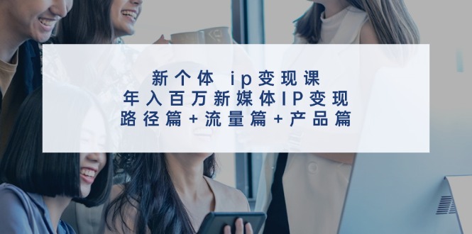 新个体 ip变现课，年入百万新媒体IP变现，路径篇+流量篇+产品篇|52搬砖-我爱搬砖网