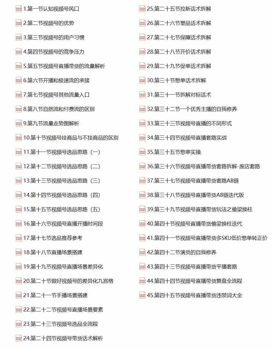 图片[2]|视频号直播带货教程：选品思路与话术拆解/掌握多种带货套路/提升直播效果|52搬砖-我爱搬砖网