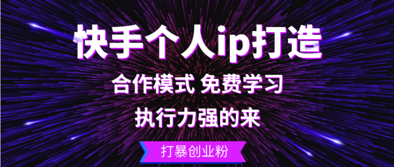 快手个人ip打造：执行力强的来 打暴创业粉|52搬砖-我爱搬砖网