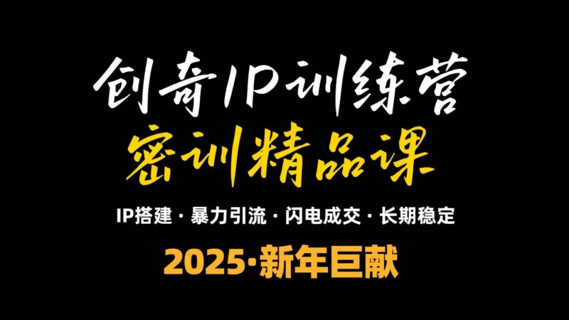 2025年“知识付费IP训练营”小白避坑年赚百万,暴力引流,闪电成交|52搬砖-我爱搬砖网