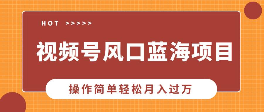 视频号风口蓝海项目，中老年人的流量密码，操作简单轻松月入过万|52搬砖-我爱搬砖网