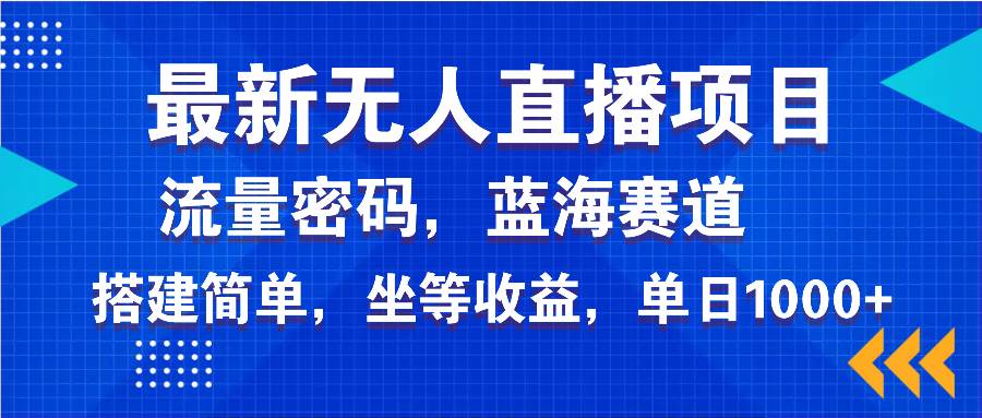 最新无人直播项目—美女电影游戏，轻松日入3000+，蓝海赛道流量密码，…|52搬砖-我爱搬砖网