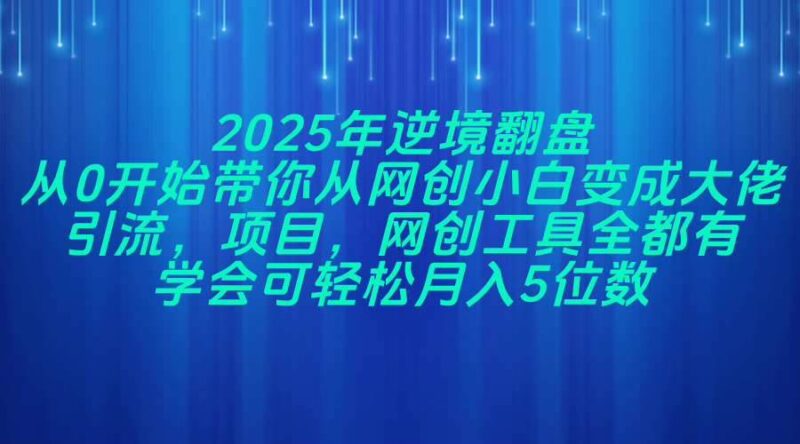 2025年逆境翻盘,从0开始带你从网创小白变成大佬,引流,项目,网创工…|52搬砖-我爱搬砖网