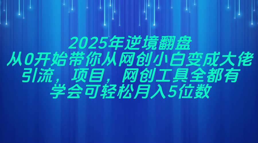 2025年逆境翻盘，从0开始带你从网创小白变成大佬，引流，项目，网创工…|52搬砖-我爱搬砖网