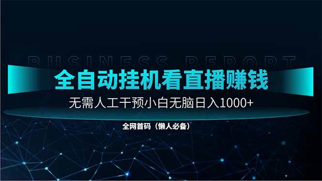 直播助手全自动看大平台直播赚钱，全自动无需人工干预，小白无脑日入1000|52搬砖-我爱搬砖网