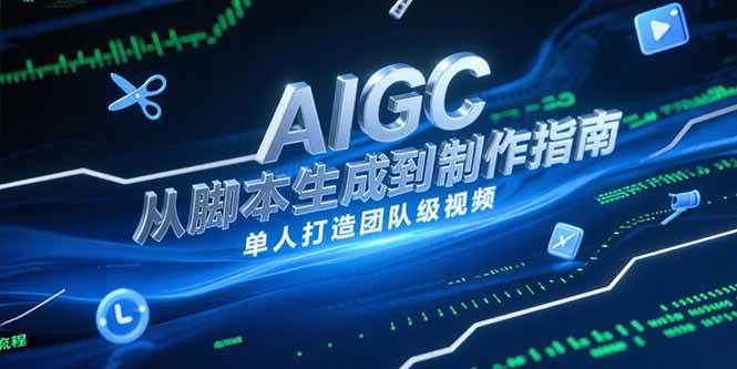 AIGC视频制作指南，从脚本生成到剪辑全流程，单人打造团队级视频|52搬砖-我爱搬砖网