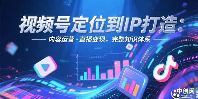 视频号定位到IP打造：账号搭建-内容运营-直播变现，完整知识体系|52搬砖-我爱搬砖网