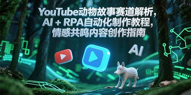 YouTube动物故事赛道解析，AI+RPA自动化制作教程，情感共鸣内容创作指南|52搬砖-我爱搬砖网