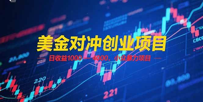 美金对冲创业项目，日收益 1000 – 4000，小众暴力项目|52搬砖-我爱搬砖网