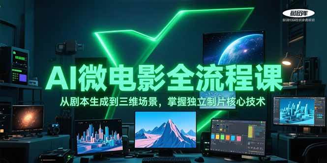 AI微电影全流程课，从剧本生成到三维场景，掌握独立制片核心技术|52搬砖-我爱搬砖网