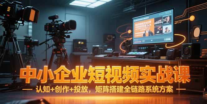 中小企业短视频实战课，认知+创作+投放，矩阵搭建全链路系统方案|52搬砖-我爱搬砖网