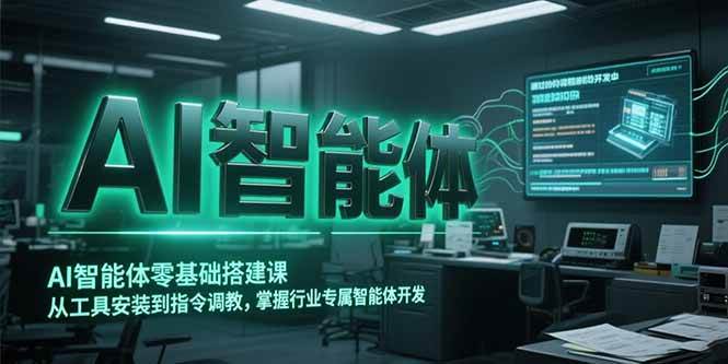 AI智能体零基础搭建课，从工具安装到指令调教，掌握行业专属智能体开发…|52搬砖-我爱搬砖网