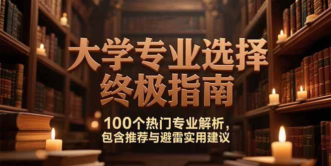 付费文：大学专业选择终极指南,100个热门专业解析,包含推荐与避雷实用建议|52搬砖-我爱搬砖网