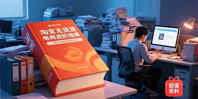 淘宝无货源电商进阶指南，包含新人课、进阶课，配套资料，蓝海选品等|52搬砖-我爱搬砖网