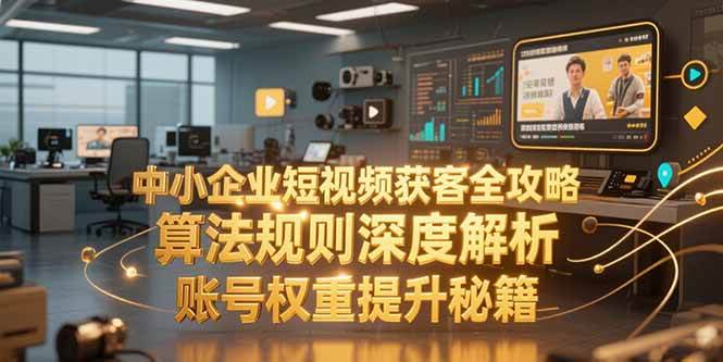中小企业短视频获客全攻略，算法规则深度解析，账号权重提升秘籍|52搬砖-我爱搬砖网