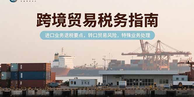 跨境贸易税务指南，进口业务退税要点，转口贸易风险，特殊业务处理|52搬砖-我爱搬砖网