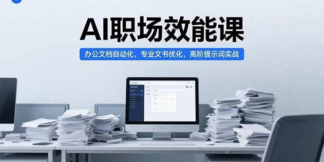 AI职场效能课，办公文档自动化，专业文书优化，高阶提示词实战|52搬砖-我爱搬砖网