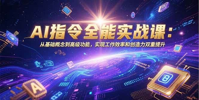 AI指令全能实战课：从基础概念到高级功能，实现工作效率和创造力双重提升|52搬砖-我爱搬砖网