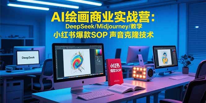 AI绘画商业实战营：DeepSeek/Midjourney/教学 小红书爆款SOP 声音克隆技术|52搬砖-我爱搬砖网