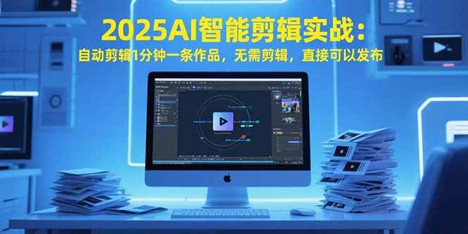 2025AI智能剪辑实战：自动剪辑1分钟一条作品，无需剪辑，直接可以发布|52搬砖-我爱搬砖网